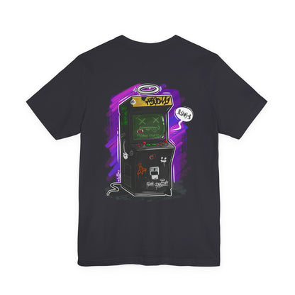 Game Over Arcade | gamer shirt | retro chaos tee | funny back print shirt | unisex streetwear