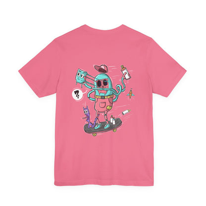 Skate or Drip | back print shirt | funny cartoon tee | unisex streetwear | weird graphic T-shirt