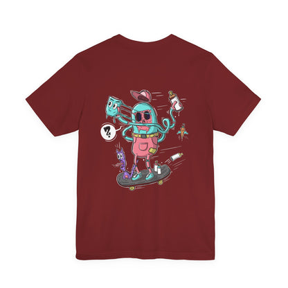 Skate or Drip | back print shirt | funny cartoon tee | unisex streetwear | weird graphic T-shirt