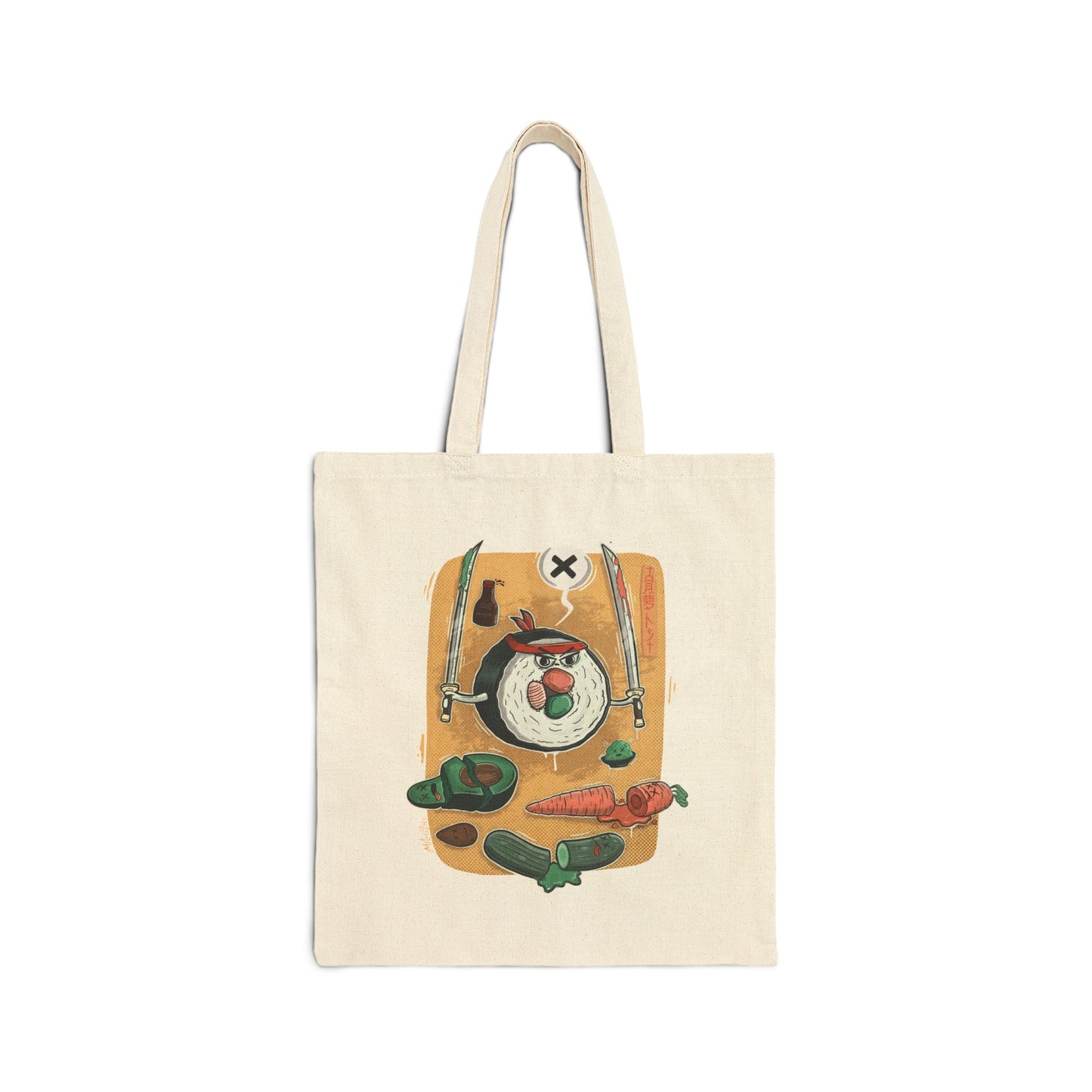 Sushi Samurai | tote bag | eco-friendly shopper tote | funny graphic bag | streetwear accessory