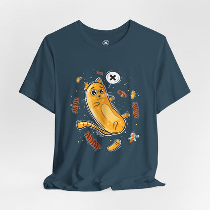 Bamba Cat & Bisli in Space | Unisex Shirt | Streetwear | Cartoon Graphic Tee | Funny Gift