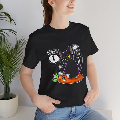 Angry Cat vs Carrot | Unisex Shirt | Streetwear | Cartoon Graphic Tee | Funny Gift