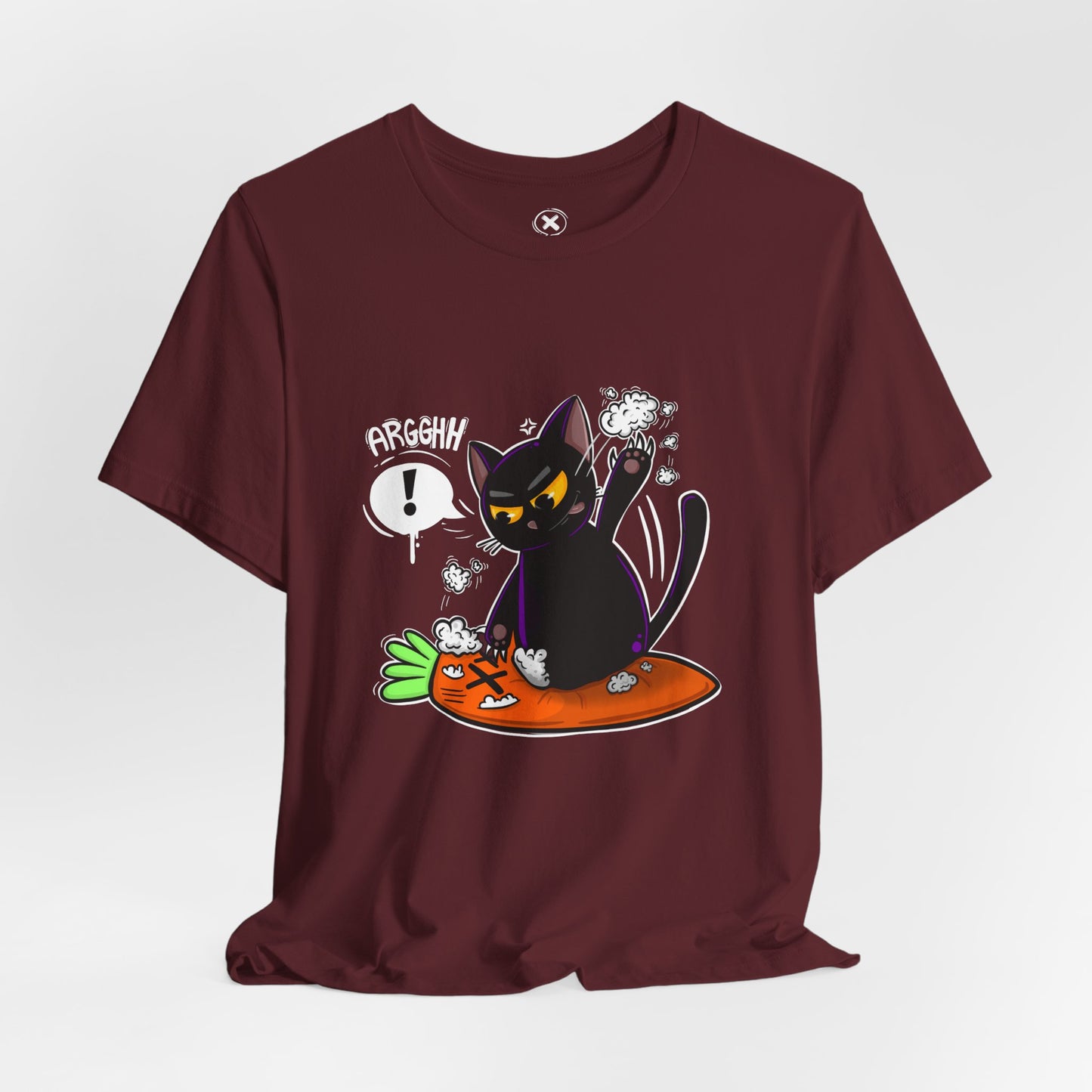 Angry Cat vs Carrot | Unisex Shirt | Streetwear | Cartoon Graphic Tee | Funny Gift