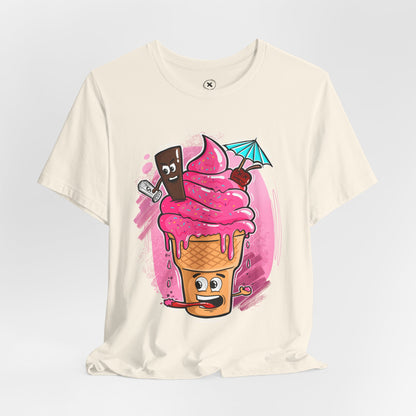 Ice Cream Chaos | Funny Dessert Shirt | Cartoon Food Tee | Gift for Friends