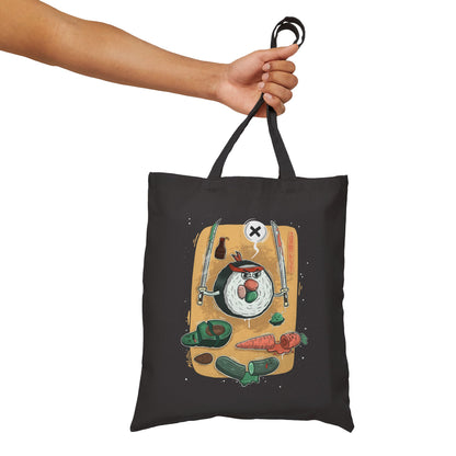 Sushi Samurai | tote bag | eco-friendly shopper tote | funny graphic bag | streetwear accessory