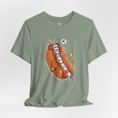 Hot Dog Skeleton | Unisex Shirt | Streetwear | Cartoon Graphic Tee | Funny Gift