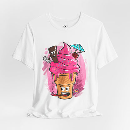 Ice Cream Chaos | Funny Dessert Shirt | Cartoon Food Tee | Gift for Friends