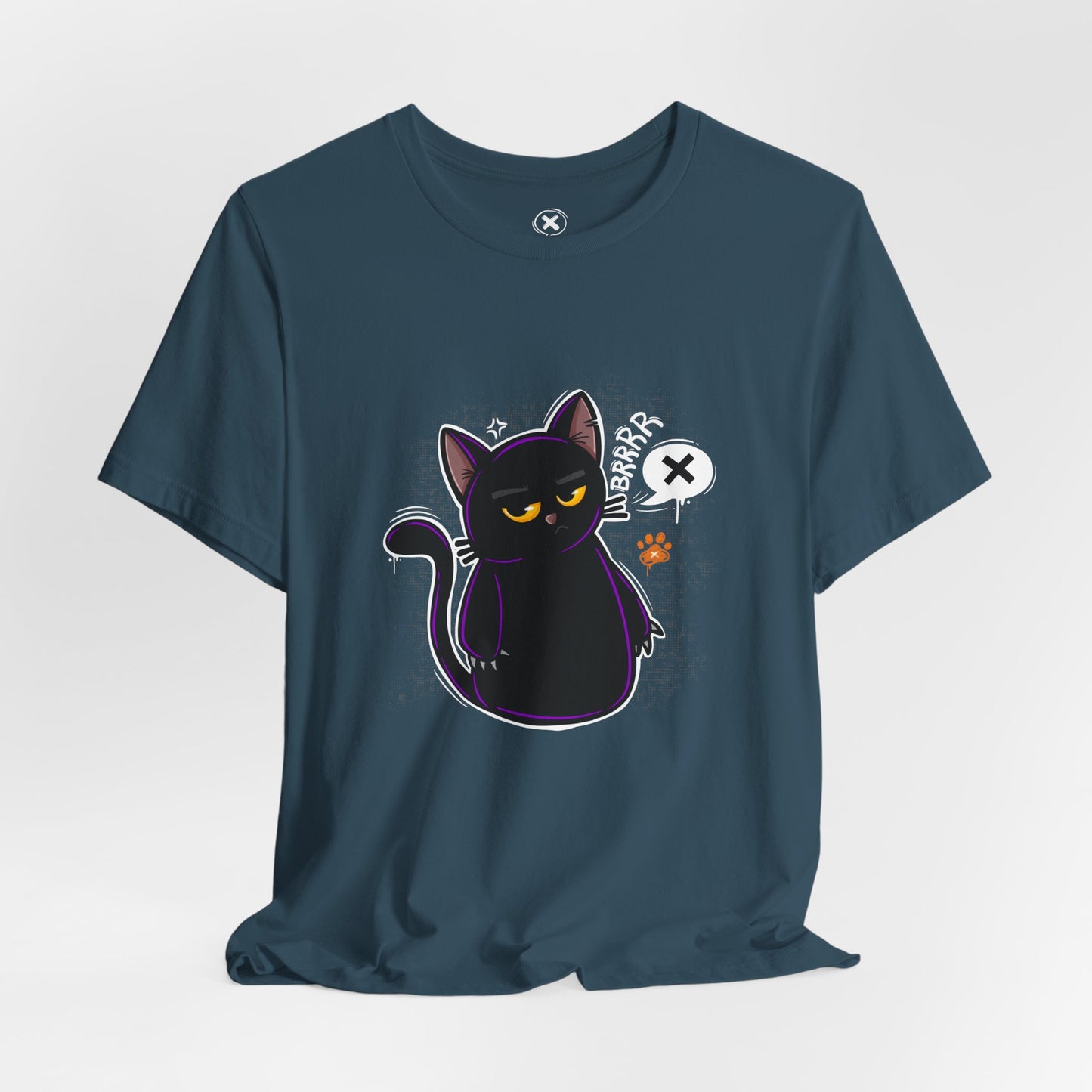 Grumpy Black Cat | Unisex Shirt | Streetwear | Cartoon Graphic Tee | Funny Gift