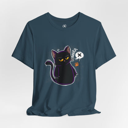 Grumpy Black Cat | Unisex Shirt | Streetwear | Cartoon Graphic Tee | Funny Gift
