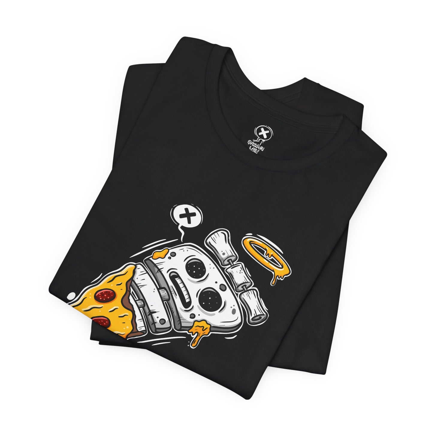 Skeleton Pizza | Unisex Shirt | Streetwear | Cartoon Graphic Tee | Funny Gift