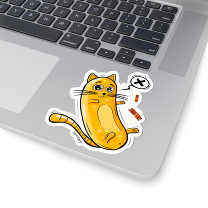 Bamba Cat Sticker | Funny Vinyl Sticker | Cartoon Laptop Decal | Street Art Style Accessory