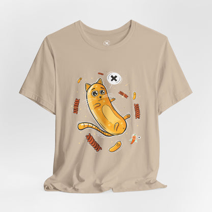 Bamba Cat & Bisli in Space | Unisex Shirt | Streetwear | Cartoon Graphic Tee | Funny Gift