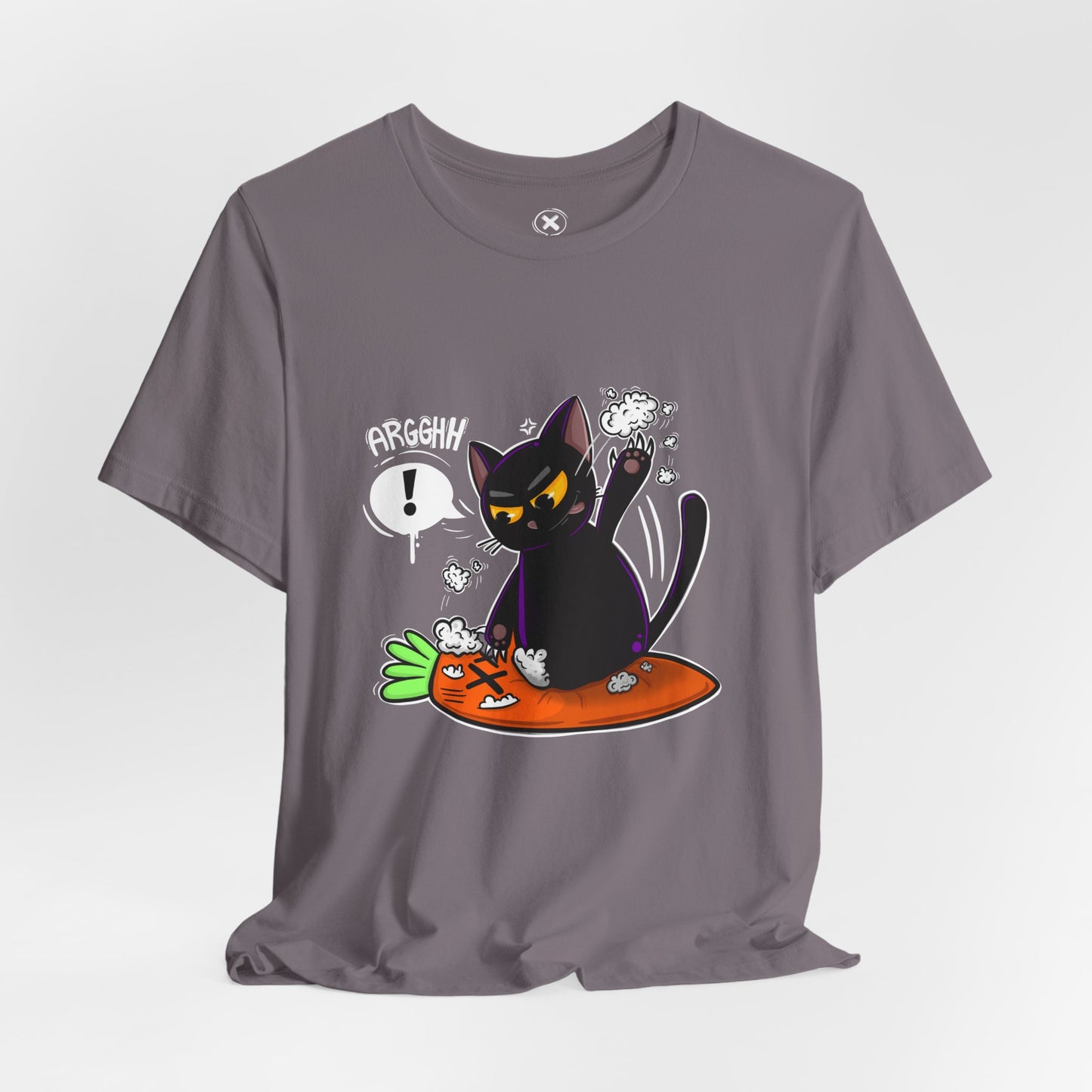 Angry Cat vs Carrot | Unisex Shirt | Streetwear | Cartoon Graphic Tee | Funny Gift