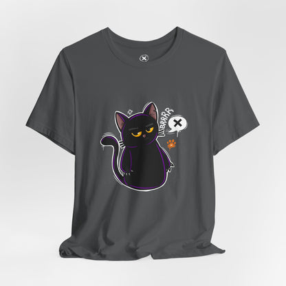 Grumpy Black Cat | Unisex Shirt | Streetwear | Cartoon Graphic Tee | Funny Gift