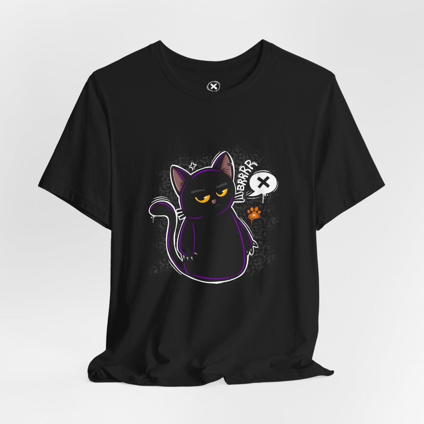 Grumpy Black Cat | Unisex Shirt | Streetwear | Cartoon Graphic Tee | Funny Gift