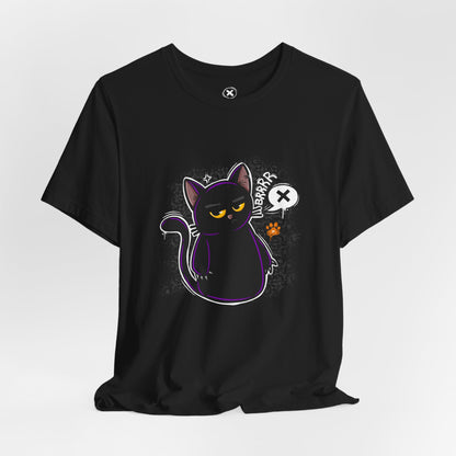 Grumpy Black Cat | Unisex Shirt | Streetwear | Cartoon Graphic Tee | Funny Gift