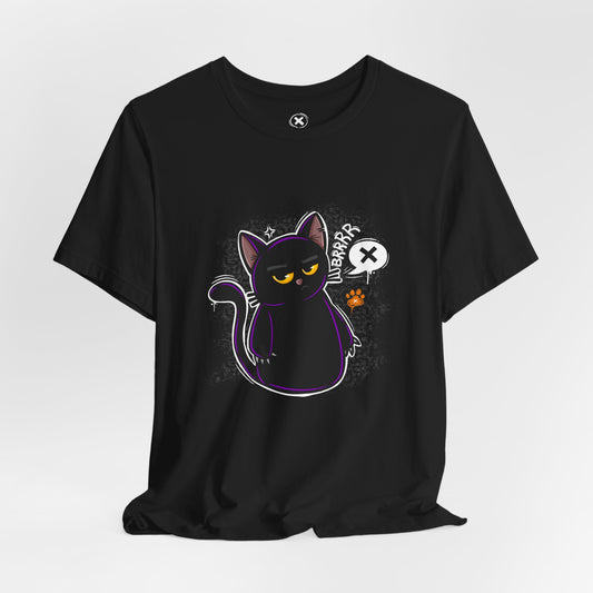 Grumpy Black Cat | Unisex Shirt | Streetwear | Cartoon Graphic Tee | Funny Gift