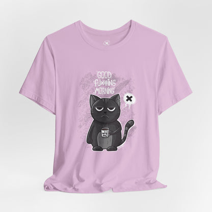 Grumpy Coffee Cat | Unisex Shirt | Streetwear | Cartoon Graphic Tee | Funny Gift