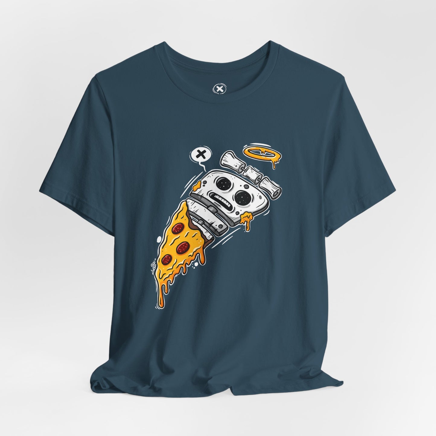Skeleton Pizza | Unisex Shirt | Streetwear | Cartoon Graphic Tee | Funny Gift