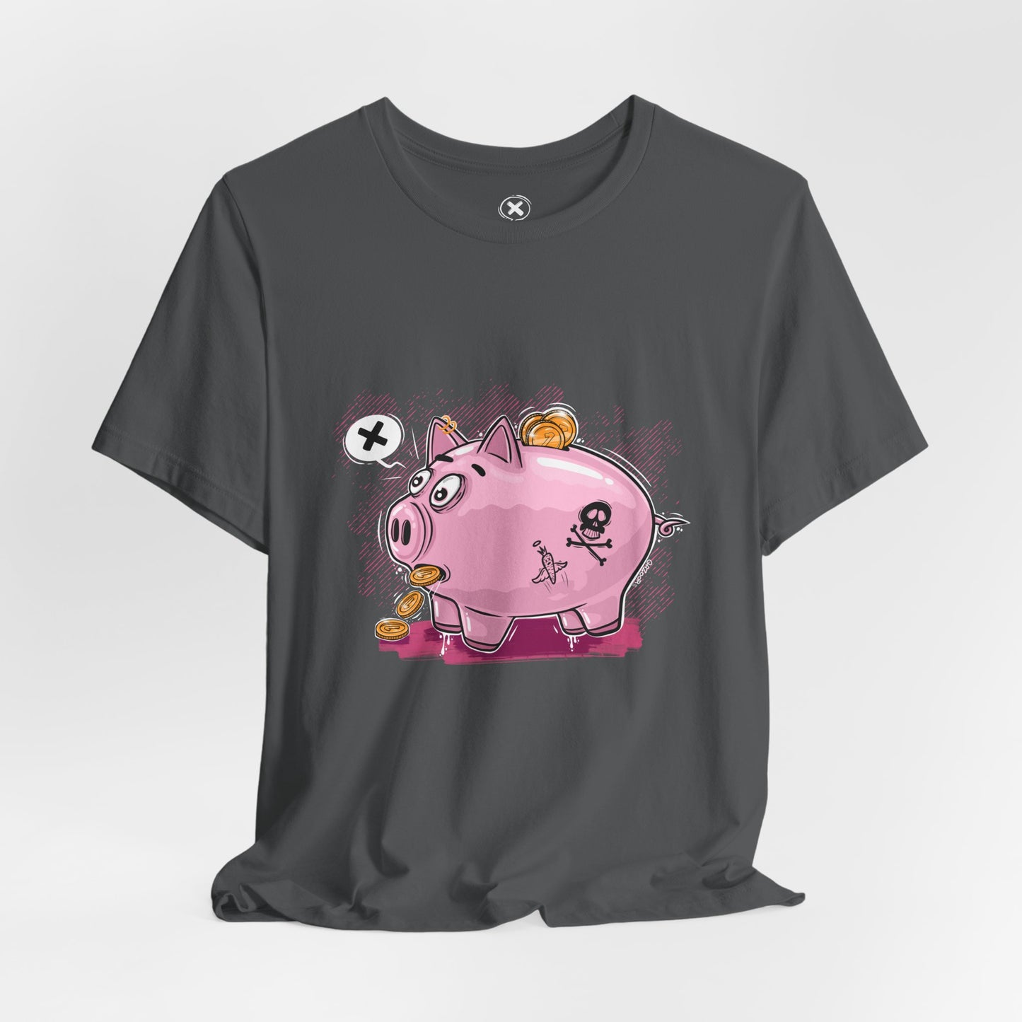 Punk Piggy Bank | Unisex Shirt | Streetwear | Cartoon Graphic Tee | Funny Gift