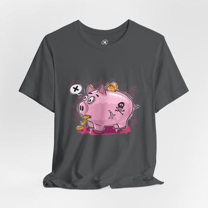Punk Piggy Bank | Unisex Shirt | Streetwear | Cartoon Graphic Tee | Funny Gift