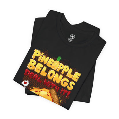 Pineapple Pizza Lovers | Unisex Shirt | Streetwear | Cartoon Graphic Tee | Funny Gift