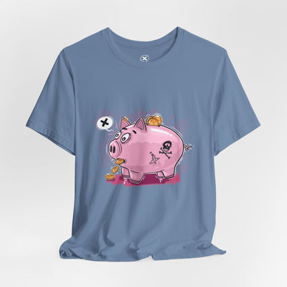 Punk Piggy Bank | Unisex Shirt | Streetwear | Cartoon Graphic Tee | Funny Gift