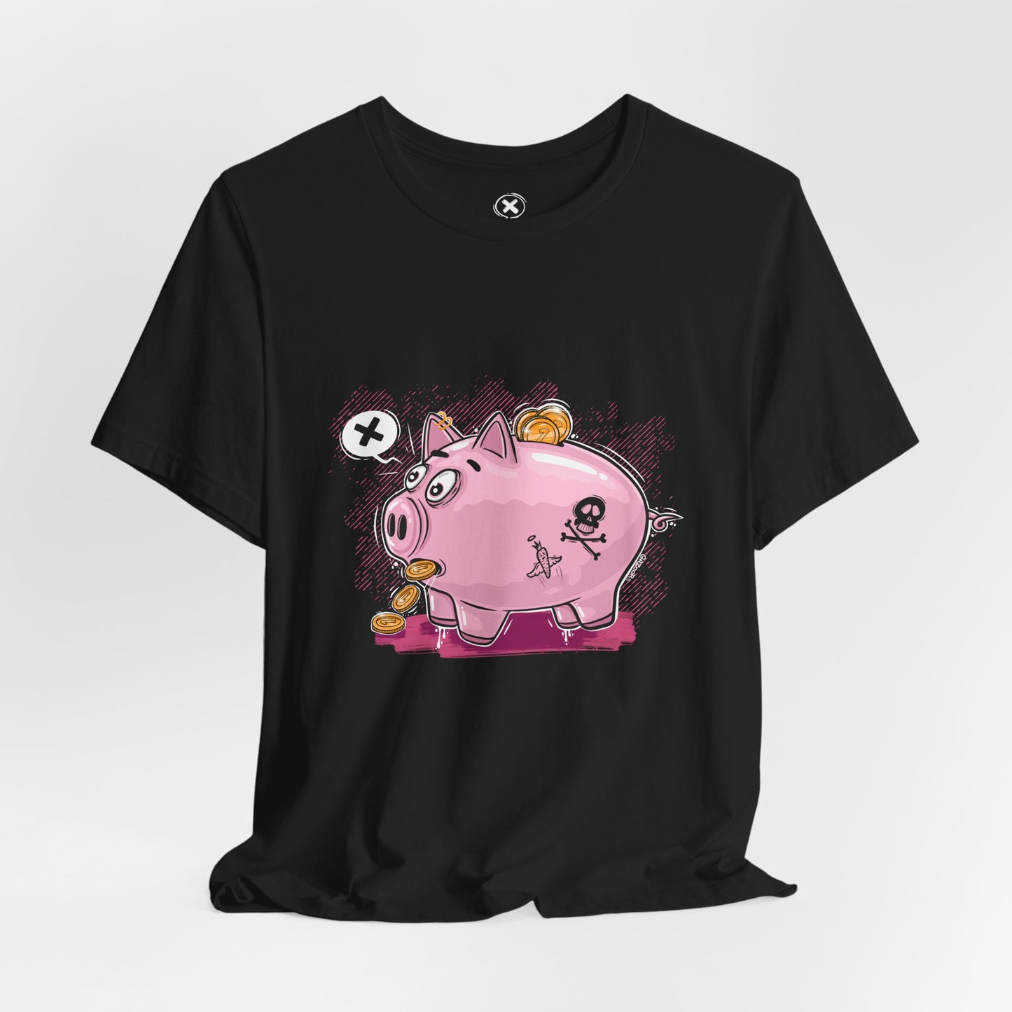 Punk Piggy Bank | Unisex Shirt | Streetwear | Cartoon Graphic Tee | Funny Gift