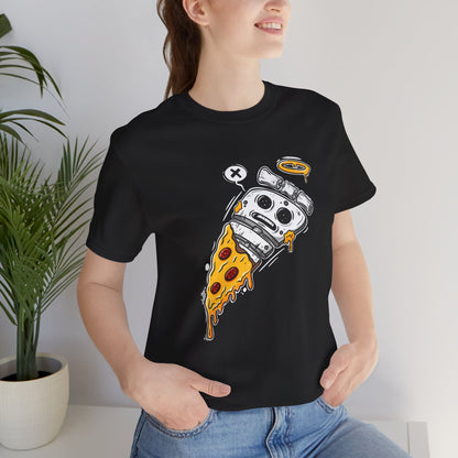 Skeleton Pizza | Unisex Shirt | Streetwear | Cartoon Graphic Tee | Funny Gift