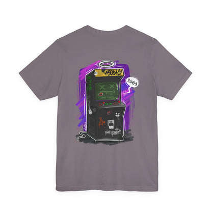 Game Over Arcade | gamer shirt | retro chaos tee | funny back print shirt | unisex streetwear
