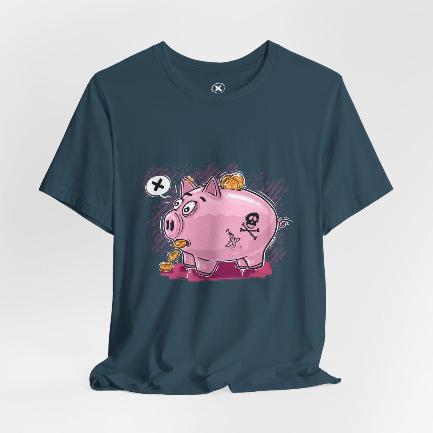 Punk Piggy Bank | Unisex Shirt | Streetwear | Cartoon Graphic Tee | Funny Gift