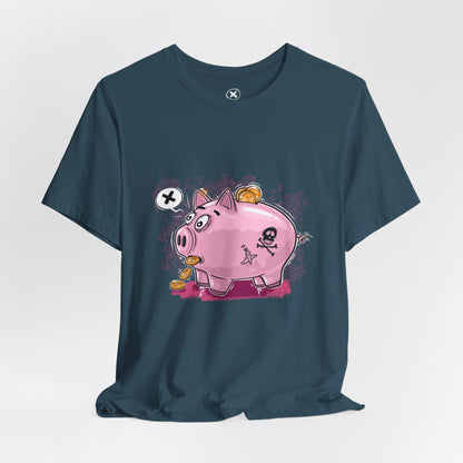 Punk Piggy Bank | Unisex Shirt | Streetwear | Cartoon Graphic Tee | Funny Gift