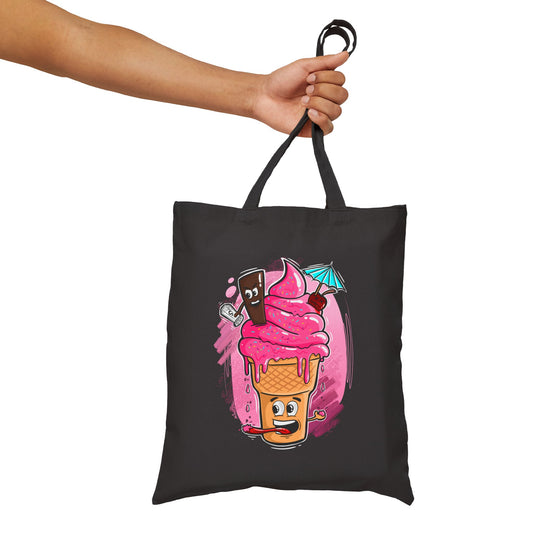 Ice Cream Chaos | tote bag | eco-friendly shopper tote | funny graphic bag | streetwear accessory