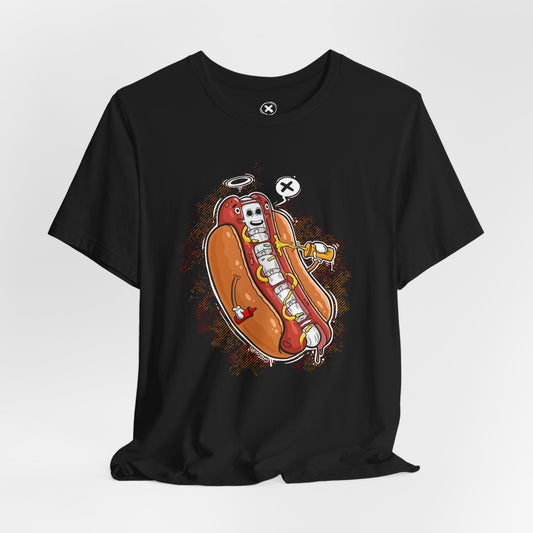 Hot Dog Skeleton | Unisex Shirt | Streetwear | Cartoon Graphic Tee | Funny Gift