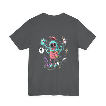 Skate or Drip | back print shirt | funny cartoon tee | unisex streetwear | weird graphic T-shirt