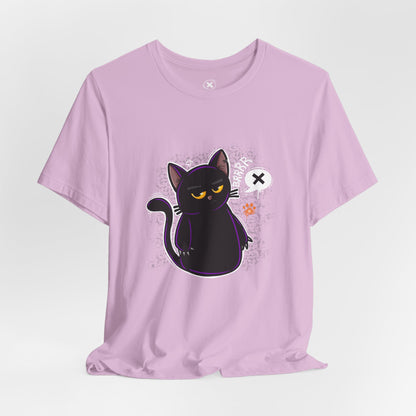 Grumpy Black Cat | Unisex Shirt | Streetwear | Cartoon Graphic Tee | Funny Gift
