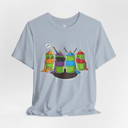 Ninja Spray Cans | Unisex Shirt | Streetwear | Cartoon Graphic Tee | Funny Gift