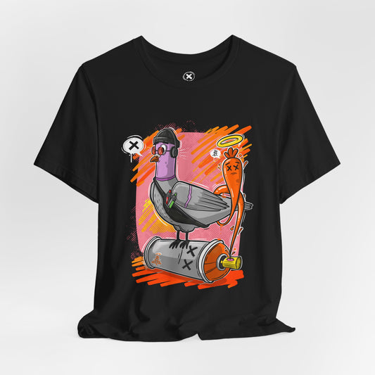 Street Artist Pigeon | Unisex Shirt | Streetwear | Cartoon Graphic Tee | Funny Gift
