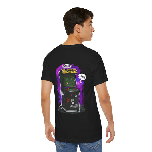 Game Over Arcade | gamer shirt | retro chaos tee | funny back print shirt | unisex streetwear