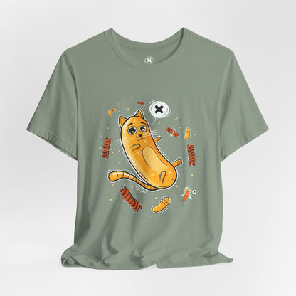 Bamba Cat & Bisli in Space | Unisex Shirt | Streetwear | Cartoon Graphic Tee | Funny Gift