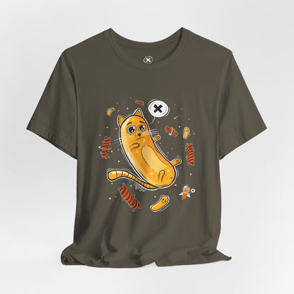 Bamba Cat & Bisli in Space | Unisex Shirt | Streetwear | Cartoon Graphic Tee | Funny Gift