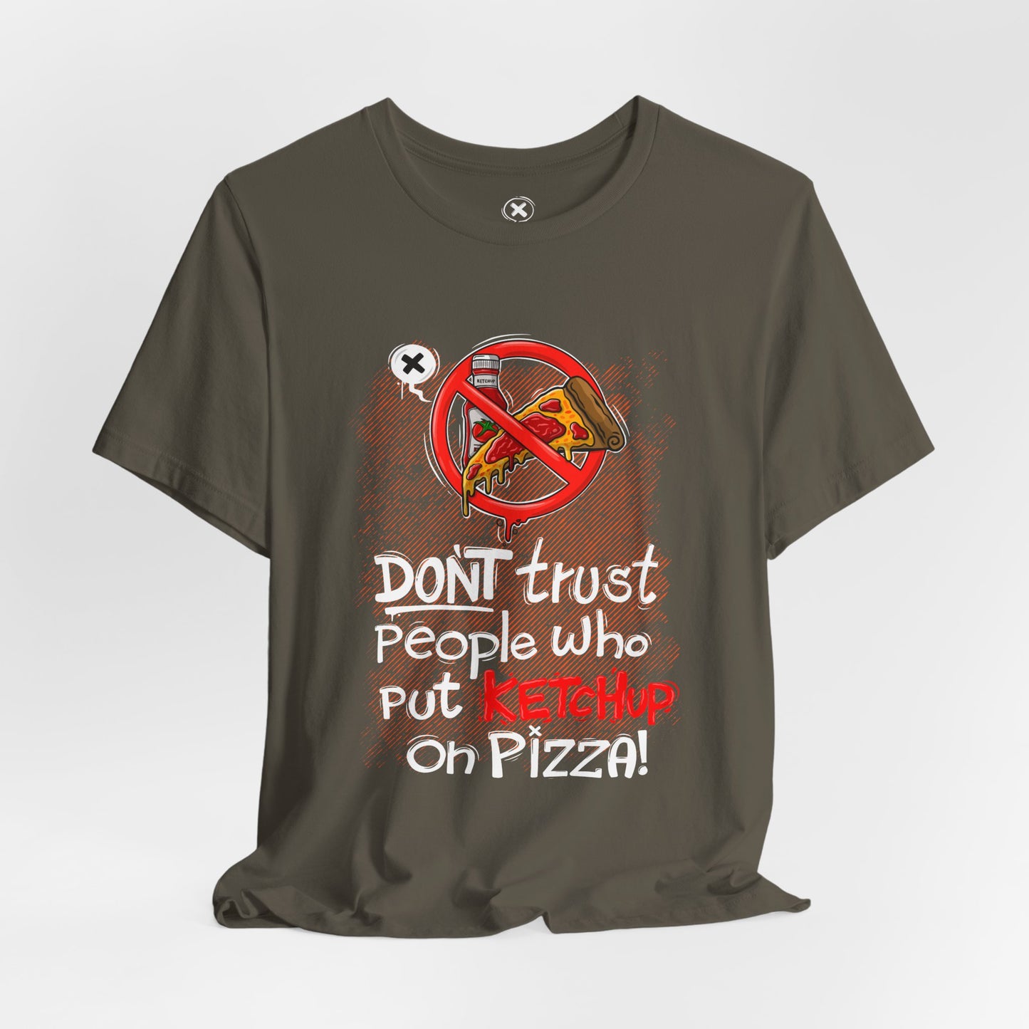 Forbidden Ketchup Pizza | Unisex Shirt | Streetwear | Cartoon Graphic Tee | Funny Gift