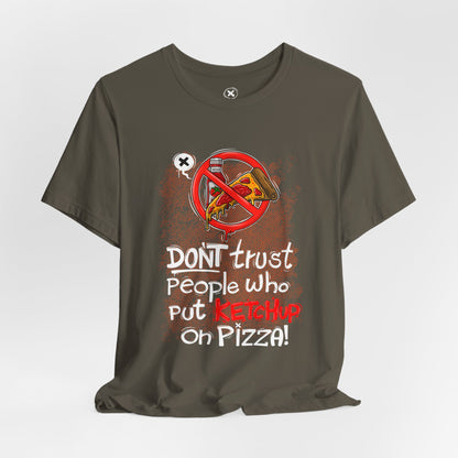 Forbidden Ketchup Pizza | Unisex Shirt | Streetwear | Cartoon Graphic Tee | Funny Gift