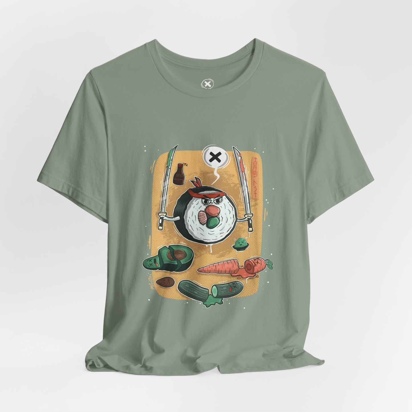 Ninja Sushi | Unisex Shirt | Streetwear | Cartoon Graphic Tee | Funny Gift