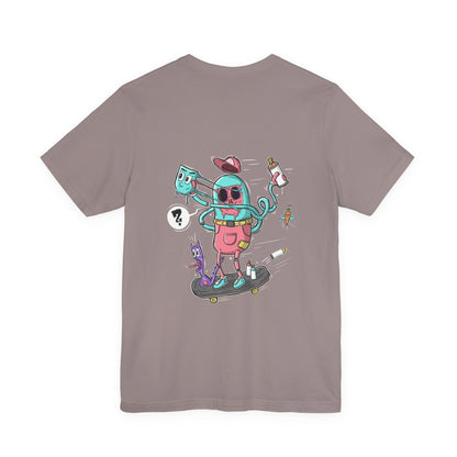 Skate or Drip | back print shirt | funny cartoon tee | unisex streetwear | weird graphic T-shirt