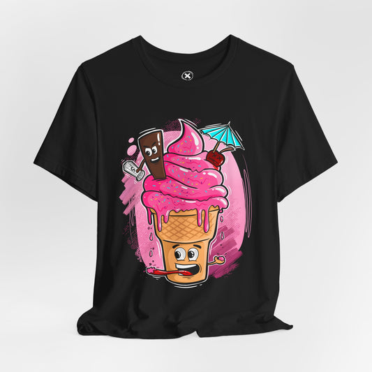 Ice Cream Chaos | Funny Dessert Shirt | Cartoon Food Tee | Gift for Friends