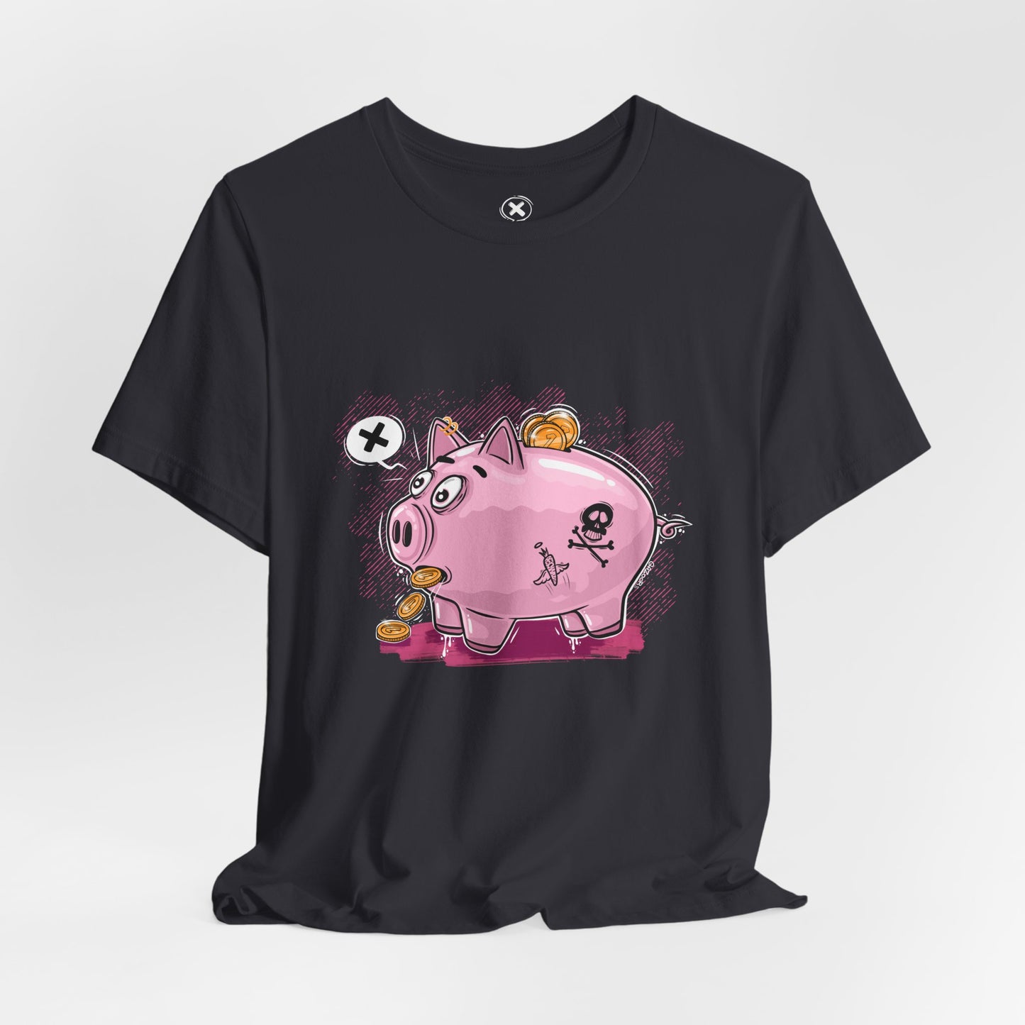 Punk Piggy Bank | Unisex Shirt | Streetwear | Cartoon Graphic Tee | Funny Gift