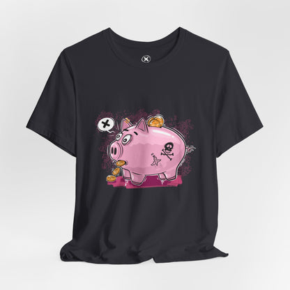 Punk Piggy Bank | Unisex Shirt | Streetwear | Cartoon Graphic Tee | Funny Gift