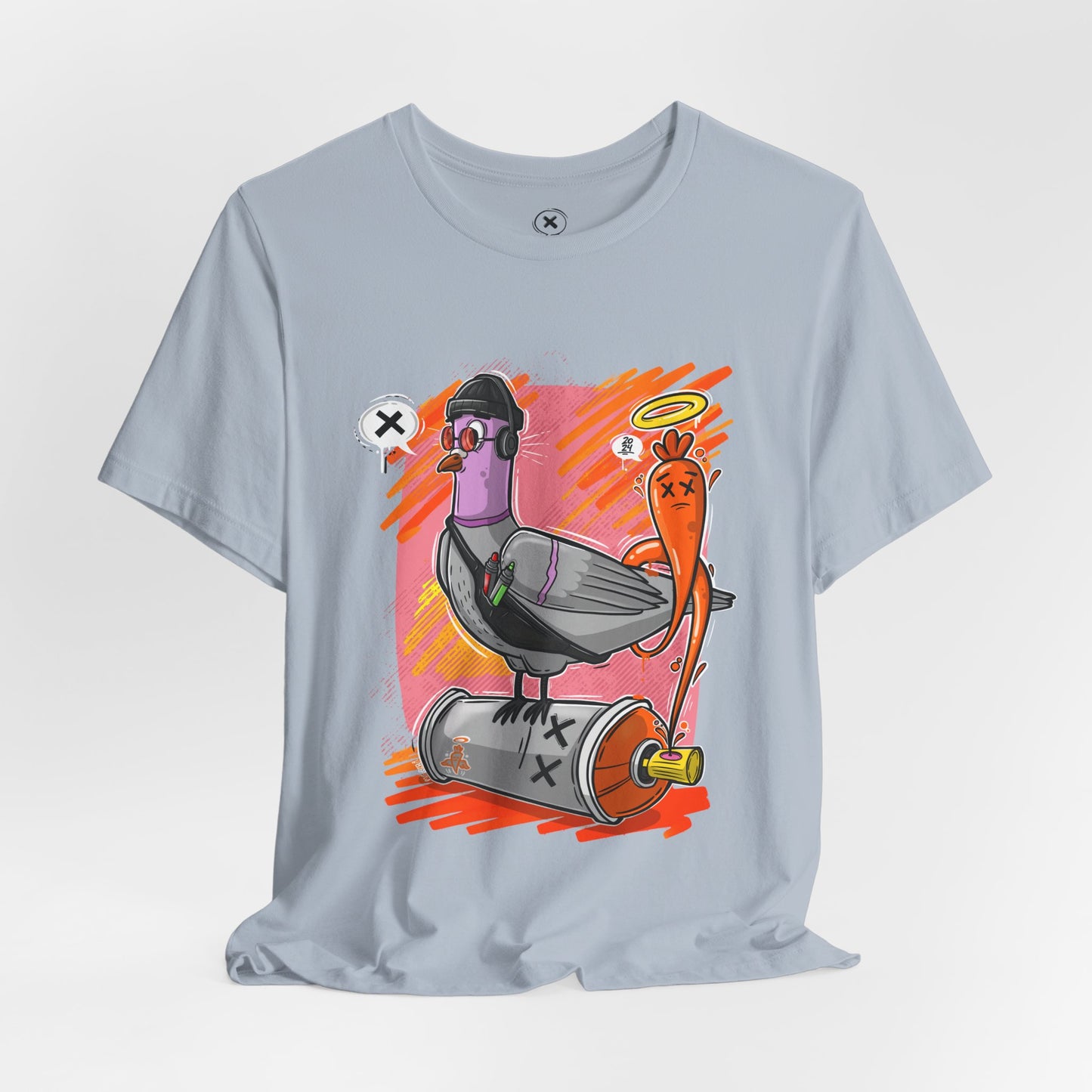 Street Artist Pigeon | Unisex Shirt | Streetwear | Cartoon Graphic Tee | Funny Gift