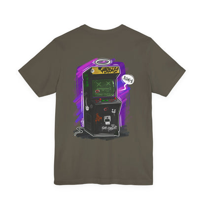 Game Over Arcade | gamer shirt | retro chaos tee | funny back print shirt | unisex streetwear